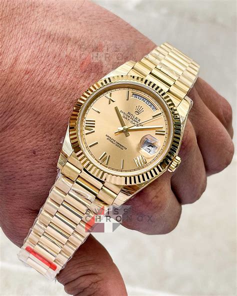 rolex day date 40 228238 verklebt lc100|Rolex Day-Date 40 yellow gold.